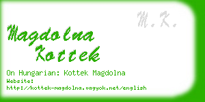 magdolna kottek business card